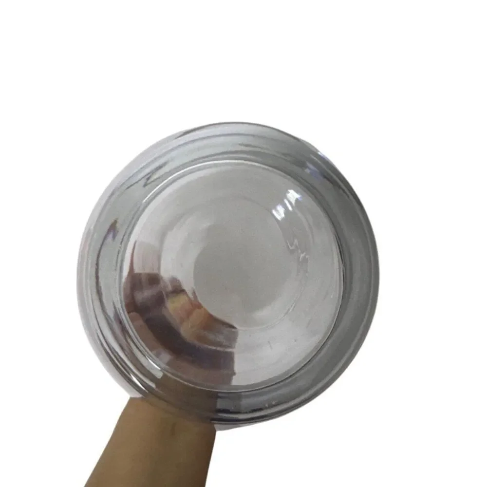 Clear Glass Flower Vase With Wide Flared Rim & Sturdy Base